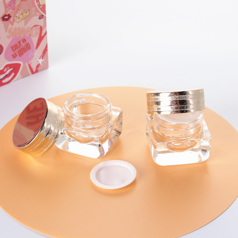 Wholesale Cosmetic Container Round Mouth Luxury Lid Customized Face Cream Sealable Fancy Double Wall Glass Jars