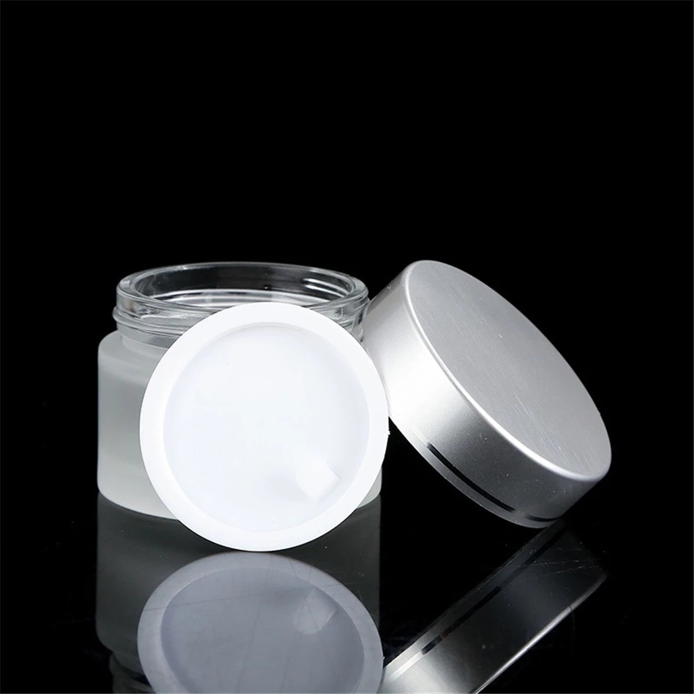 Wholesale Cosmetic Glass Cream Jar frosted cream glass cosmetic jar 5g 10g 15g 20g 30g 50g