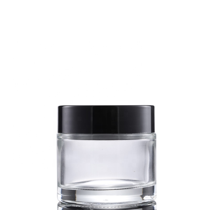 Wholesale Cosmetic Packaging 20 g 30 g 50 g Transparent Acrylic Glass Face Cream Empty Jar