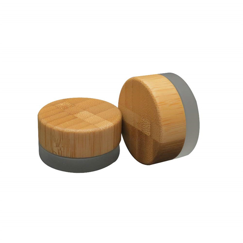 Wholesale Cosmetic Packaging 50ml Small PP Bamboo Cream Jar with bamboo cap