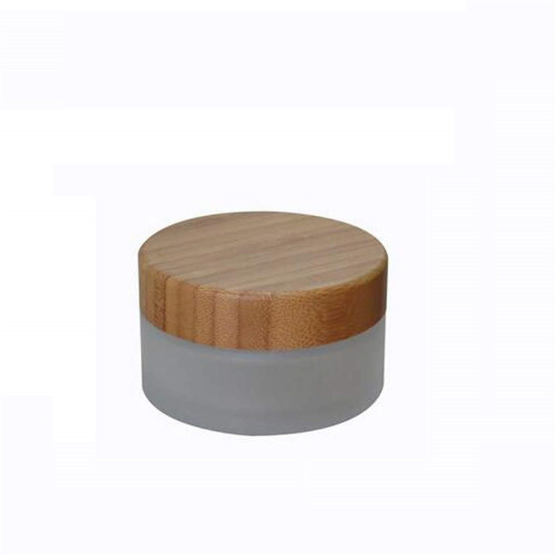 Wholesale Cosmetic Packaging 50ml Small PP Bamboo Cream Jar with bamboo cap