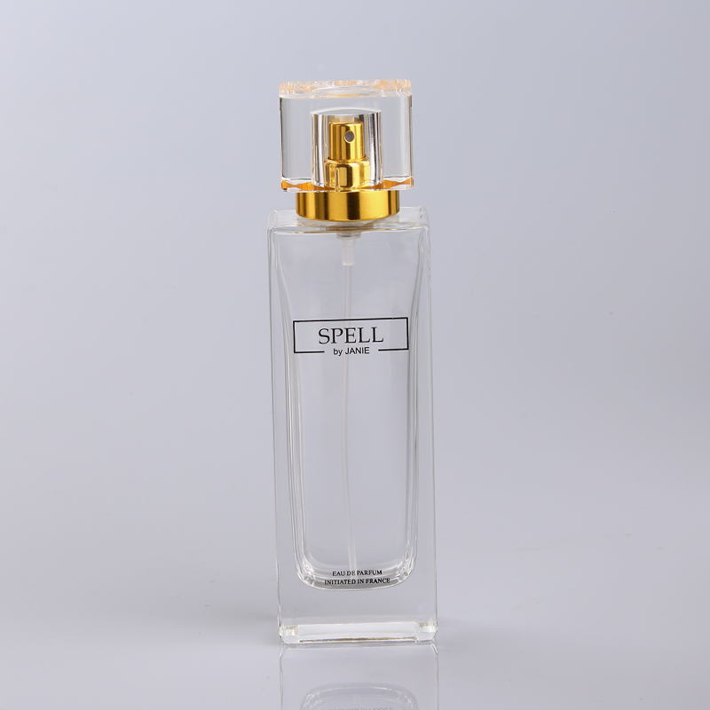 Wholesale Cosmetic Packaging Gradual Coating Pink Color Unique Perfume Empty Glass Bottle 50ml