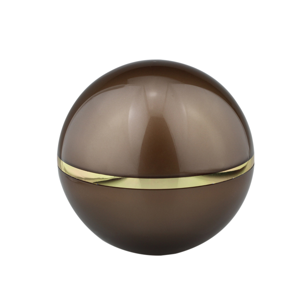 Wholesale Cosmetic Packaging Jar 5g 10g 30g 50g, Brown Shimmery Acrylic Ball Jar 100g