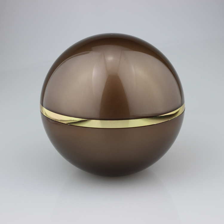 Wholesale Cosmetic Packaging Jar 5g 10g 30g 50g, Brown Shimmery Acrylic Ball Jar 100g