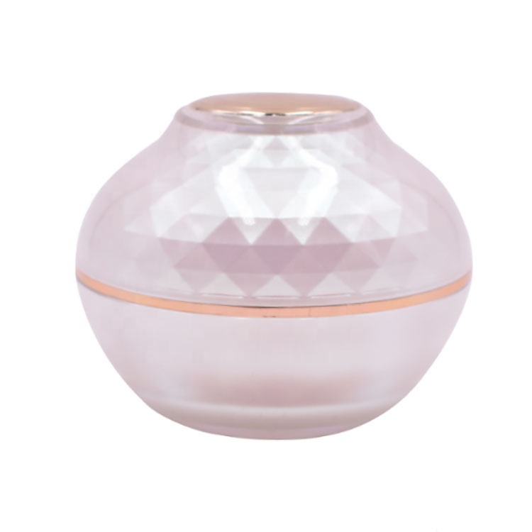 Wholesale Cosmetic Packaging Luxury Double Wall Beauty Skin Care Pink Color Acrylic Jar