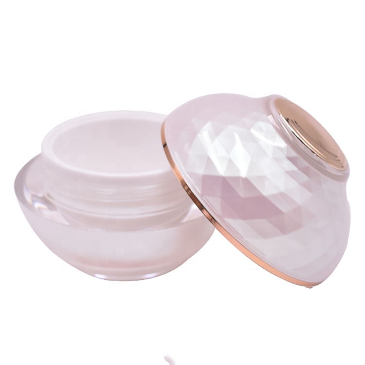 Wholesale Cosmetic Packaging Luxury Double Wall Beauty Skin Care Pink Color Acrylic Jar