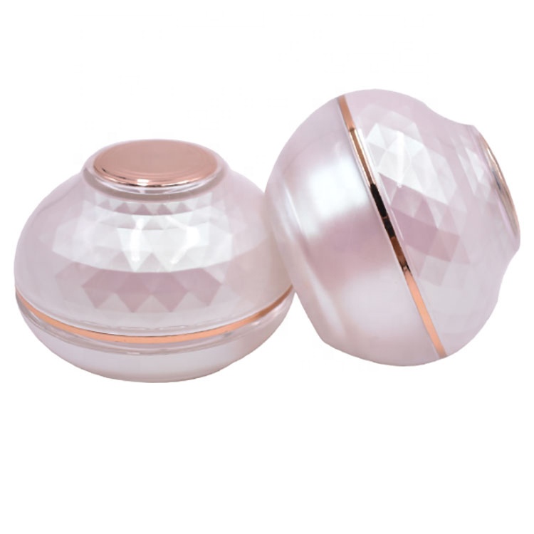 Wholesale Cosmetic Packaging Luxury Double Wall Beauty Skin Care Pink Color Acrylic Jar