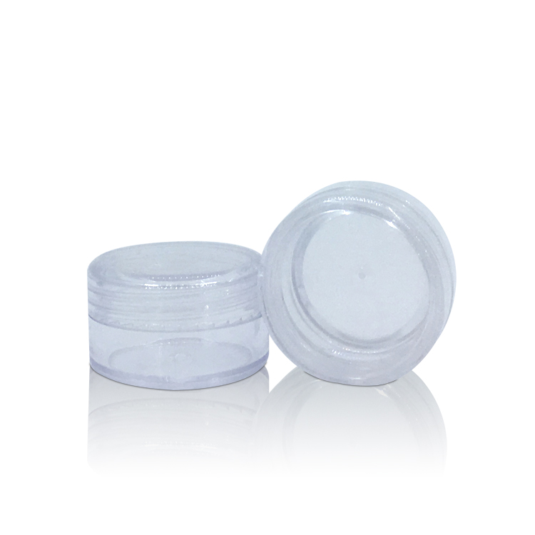 Wholesale Cosmetic Packaging Mini Sample Skin Care Cream 5g Clear Plastic Jar