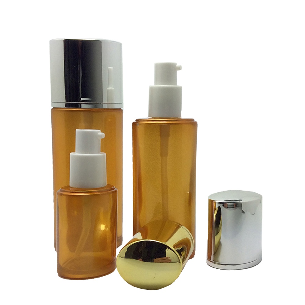 Wholesale Cosmetic Packaging Set Glass Skincare Serum Bottle With Pump
