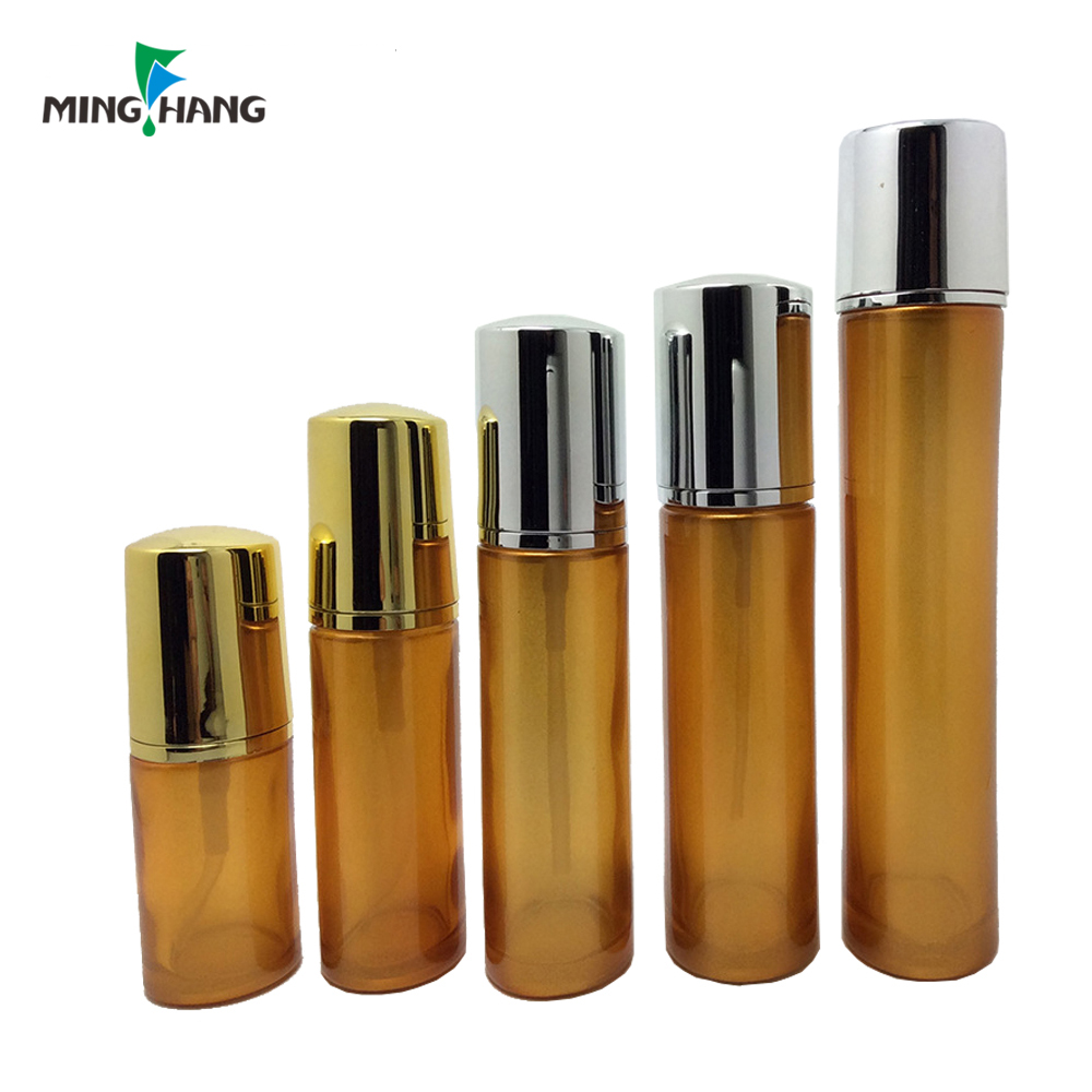 Wholesale Cosmetic Packaging Set Glass Skincare Serum Bottle With Pump