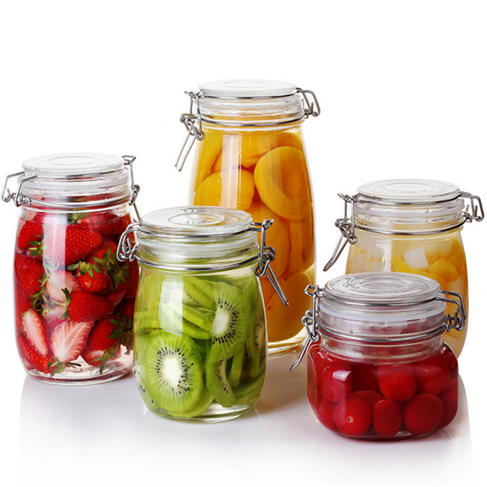 Wholesale Crystal Transparent Glass Sugar Bowl Glass Candy Jar Candy Box