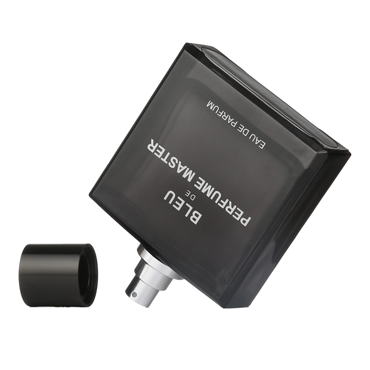 Wholesale Custom 100ml Stick Cheap Glass Black Crimp Perfume Bottle