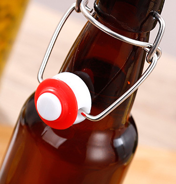 Wholesale Custom 12oz 250ml 750ml Clear Amber Empty Swing Top Beer Glass Bottles