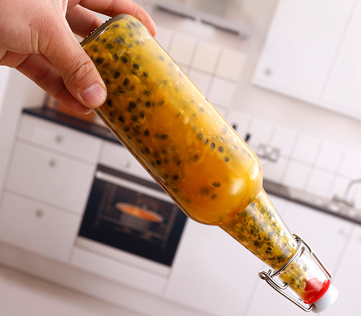 Wholesale Custom 12oz 250ml 750ml Clear Amber Empty Swing Top Beer Glass Bottles