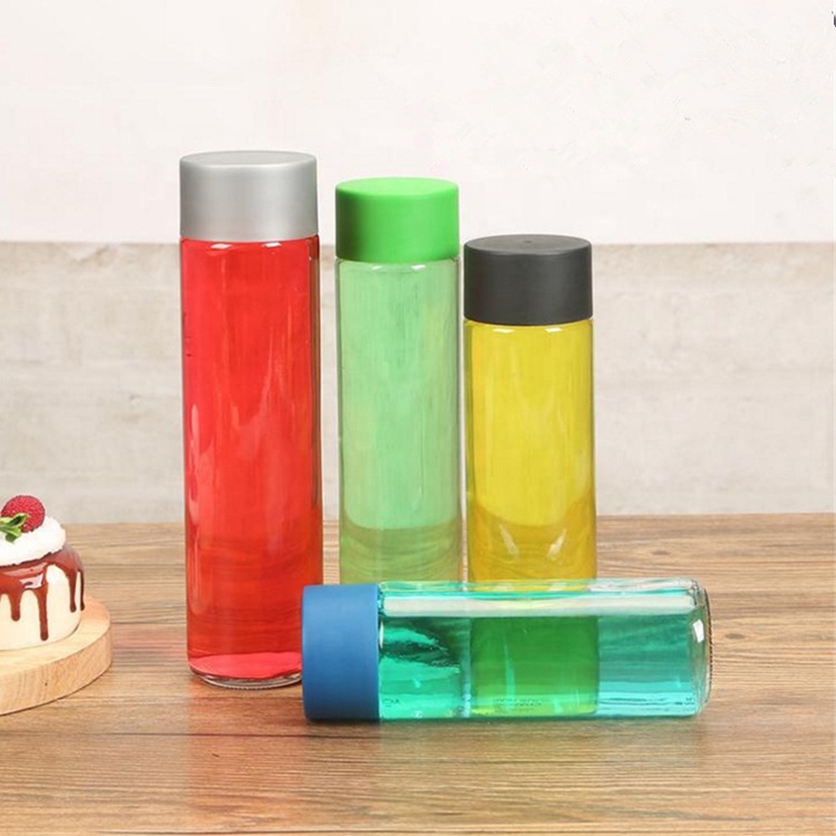 Wholesale Custom 250ml 300ml 500ml Empty Clear Round Beverage Coffee Milk Tea Juice Glass Voss Water Soft Drink Bottles
