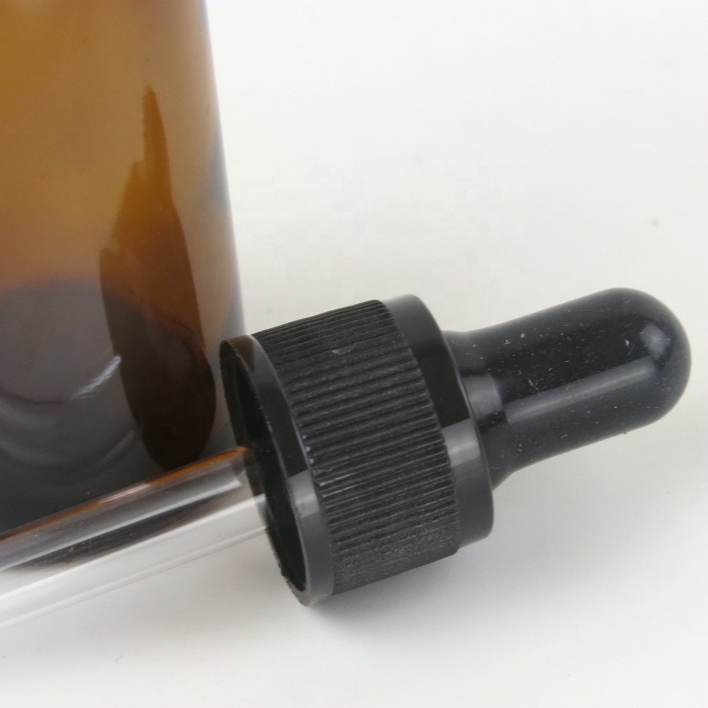Wholesale Custom 5ml 10ml 15ml 20ml 30ml 50ml 100ml Amber Cosmetic Dropper Bottle Glass Oil Dropper Bottle