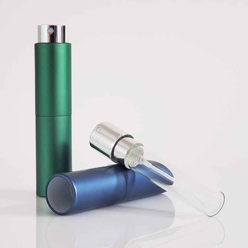 Wholesale Custom 5ml 8ml 10ml 15ml 20ml Plastic Aluminium Spray Black Empty Perfume Bottle