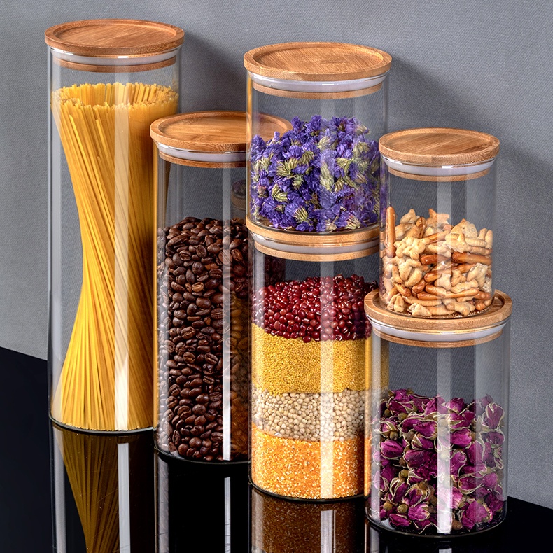 Wholesale Custom Clear Empty Food Cake Candy Cookie Coffee Fancy 100 Ml Glass Jar 1000ml