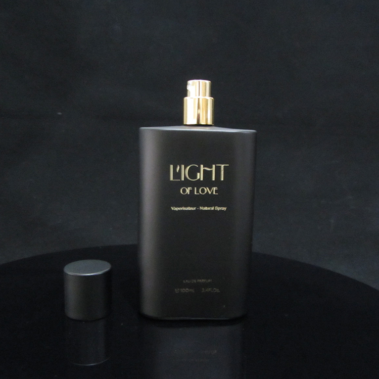 Wholesale Custom Design Empty Luxury Square Black Spray Rectangle Refillable Fancy 100ml Glass Perfume Bottle