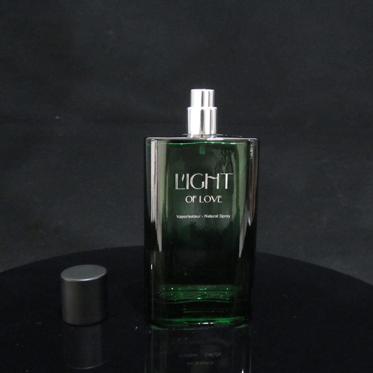 Wholesale Custom Design Empty Luxury Square Black Spray Rectangle Refillable Fancy 100ml Glass Perfume Bottle