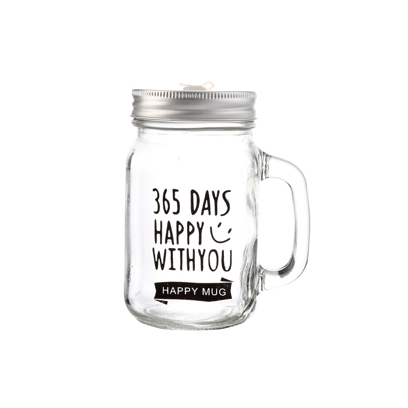 Wholesale Custom Embossed Beverage Cover 16oz Glass Mason Jar