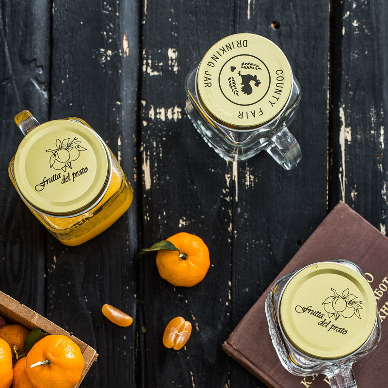 Wholesale Custom Embossed Beverage Cover 16oz Glass Mason Jar