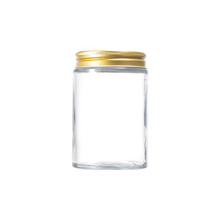 Wholesale Custom Empty 180ml 200ml 300ml 500ml Round Clear Baby Food Honey Storage Wide Mouth Glass Jar With Lid