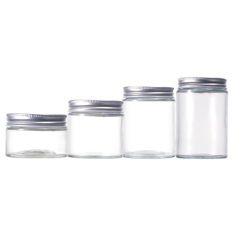 Wholesale Custom Empty 180ml 200ml 300ml 500ml Round Clear Baby Food Honey Storage Wide Mouth Glass Jar With Lid