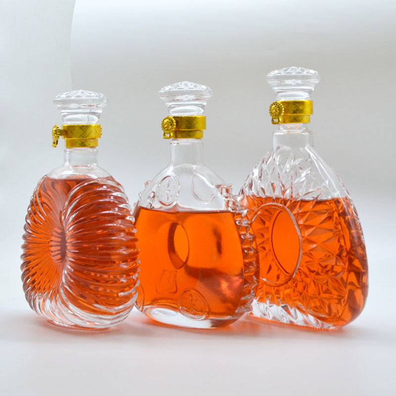 Wholesale Custom Empty XO Whisky Bottle Wine 750Ml Glass Liquor Bottle