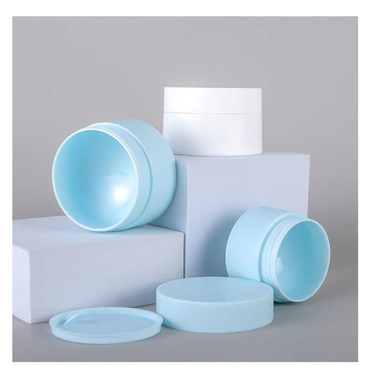 Wholesale Custom Logo 50g White Pink Blue Black Colorful Empty PP Plastic Cream Jar