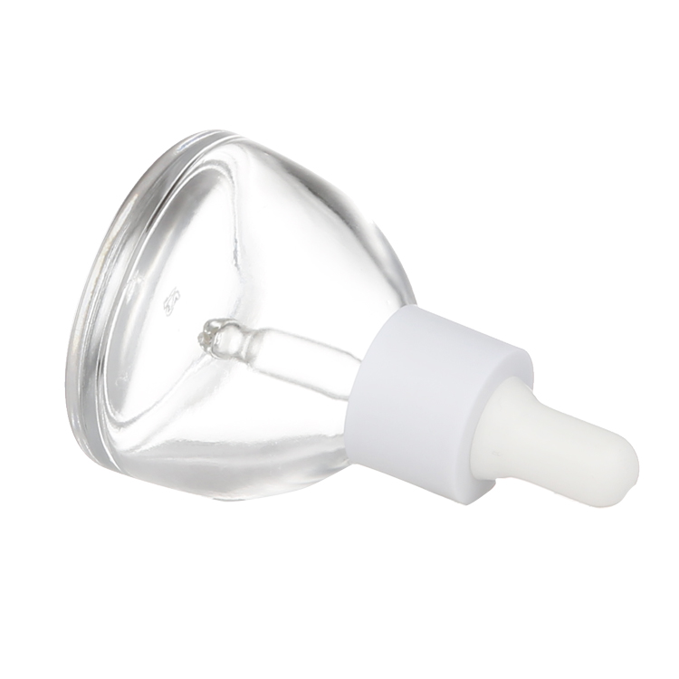 Wholesale Custom Logo Clear Flat Ellipse Oil Glass Dropper Bottle 30ml