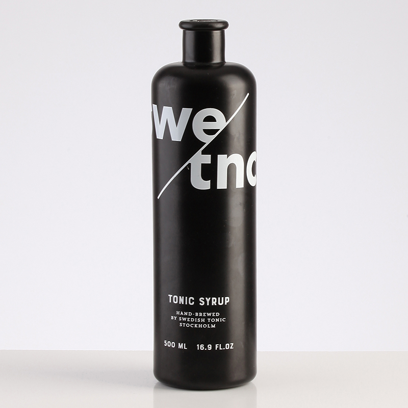 Wholesale Custom Matte Black 200ml 500ml Frosted Glass Bottle For Liquor