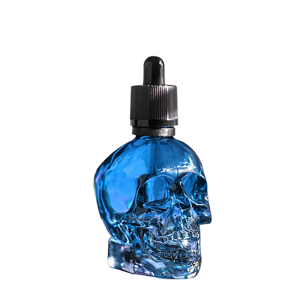 Wholesale Custom Paper Box Eliquid Ecig Skull Glass Dropper Bottles With Pipette Childproof Cap