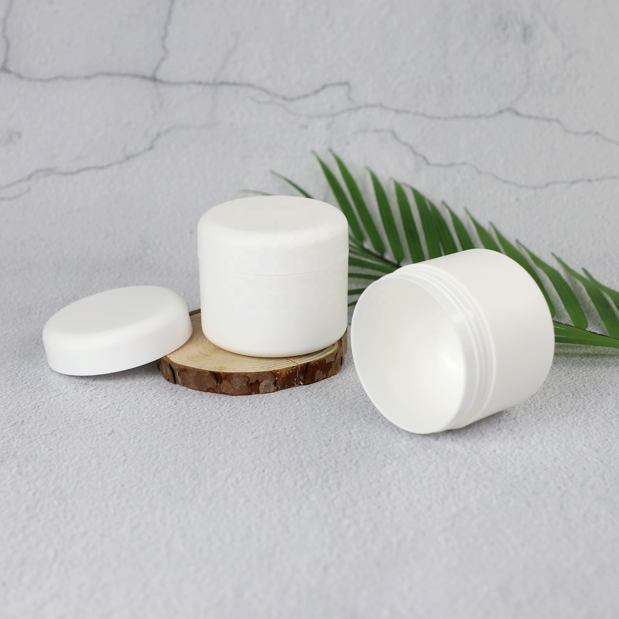 Wholesale Custom Private Label 100g Plastic Cosmetic Cream Jars Double Wall Jar