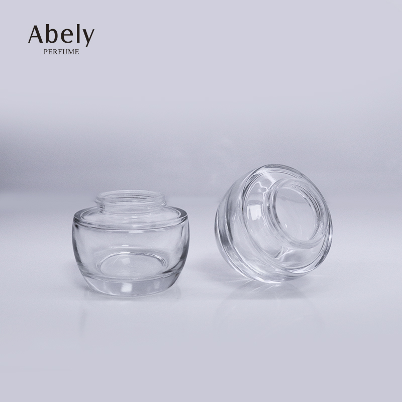 Wholesale Custom Round Clear Glass Cream Jar Hexagon Glass Jars For Cosmetic Packaging