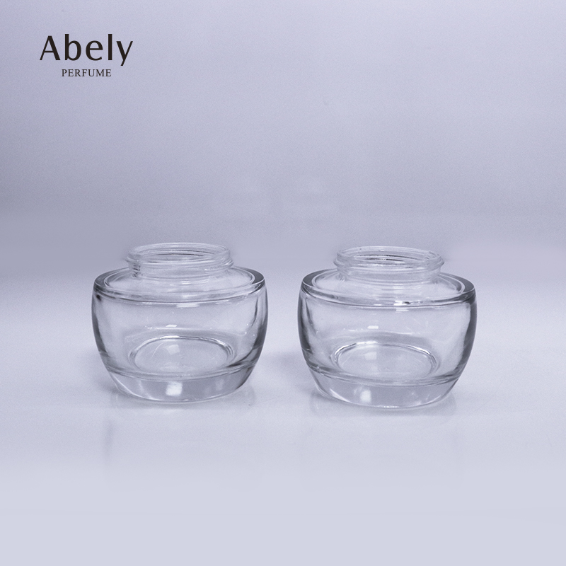 Wholesale Custom Round Clear Glass Cream Jar Hexagon Glass Jars For Cosmetic Packaging