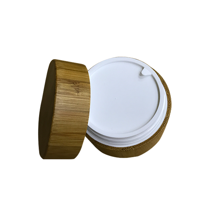 Wholesale Custom Round Empty Wooden Cosmetic Cream Bamboo Jar