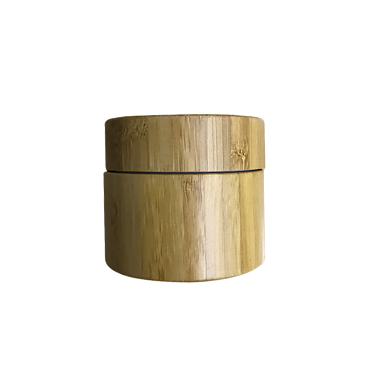Wholesale Custom Round Empty Wooden Cosmetic Cream Bamboo Jar