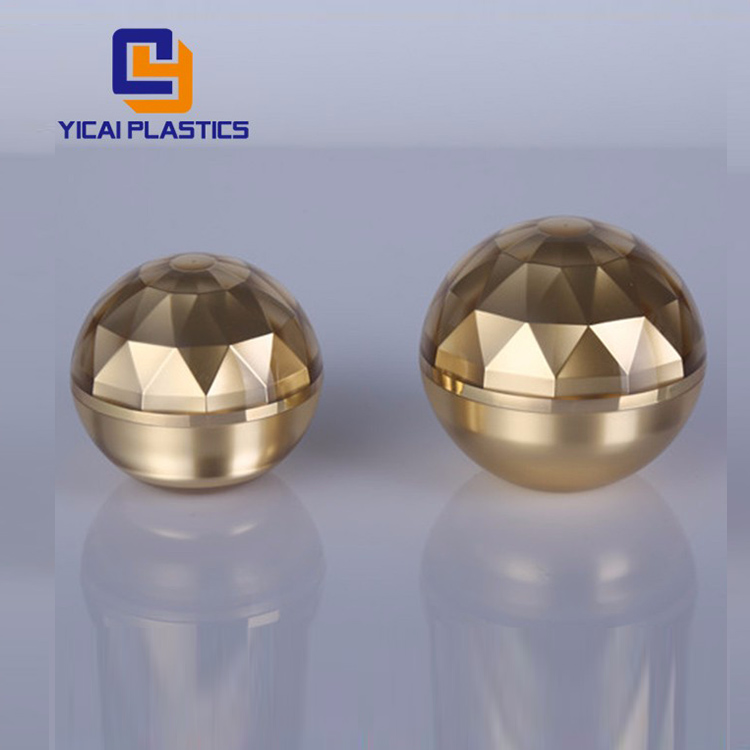 Wholesale Custom Size Plastic Empty Luxury Gold Cosmetic Cream Jar