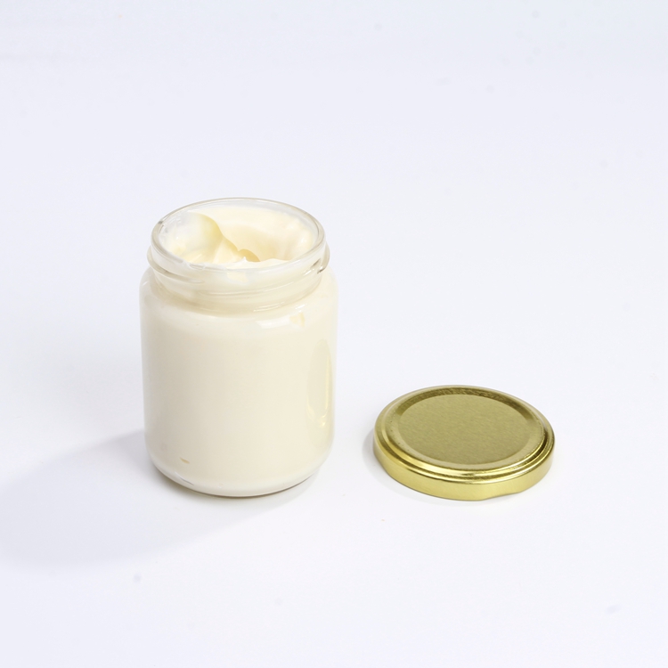 Wholesale Custom Small Round 50 80ml 100ml 250ml wide Mouth Glass Jars Mini Cream BottlesTomato Sauce Caviar Ketchup Sealed Jars