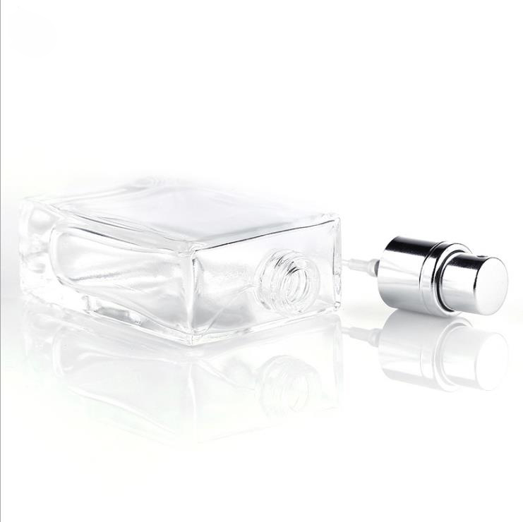 Wholesale Customer Label Perfume Bottle Empty Flacon Frosted Glass China 30 Ml 50 Ml Clear Black