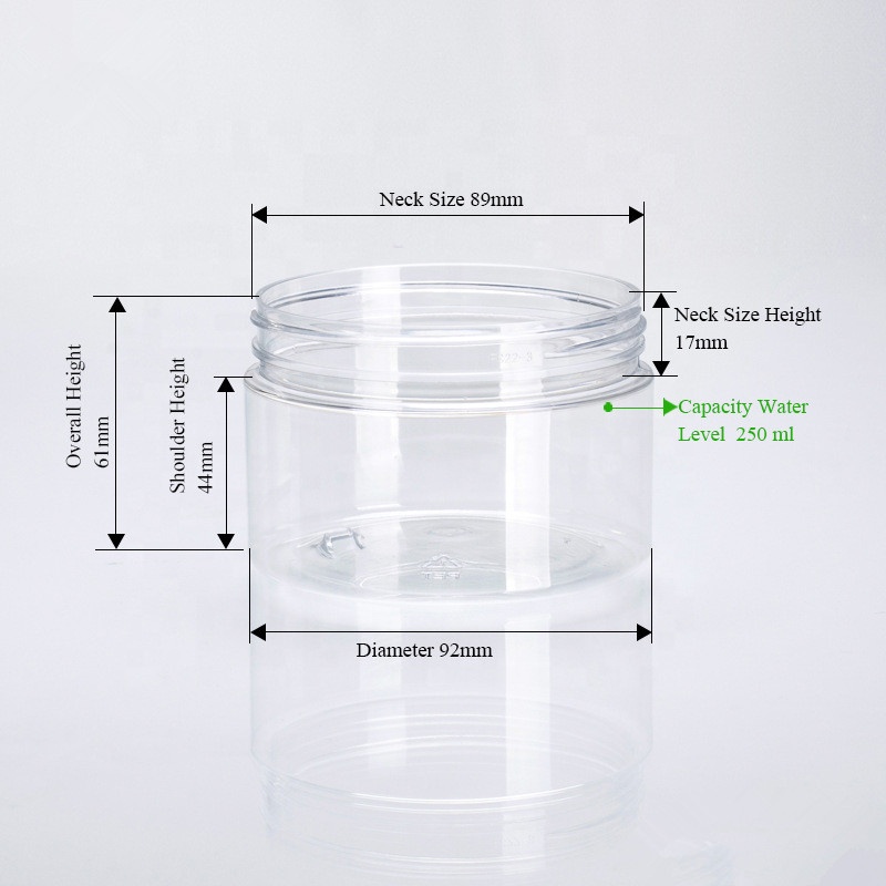 Wholesale Customize 100ml 120ml 150Mml 200ml 250ml 500ml Transparent PET plastic can matte cosmetics jars