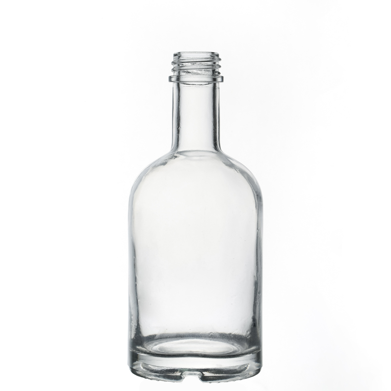 Wholesale Customize High Quality Empty Clear Round Glass Vodka Bottle for Liquor 700ml