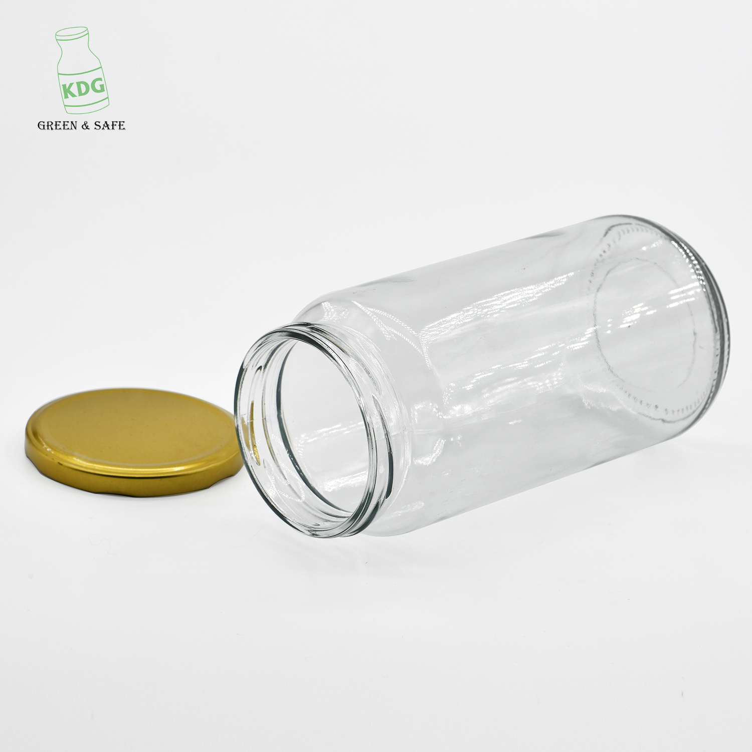 Wholesale Customize Transparent Food Storage Metal Lid Big Glass Jar 1000ml