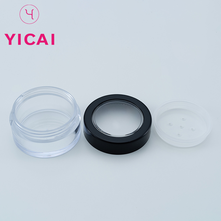 Wholesale Customized 10g 30g 50g Loose Powder Dip Powder Acrylic Round Jar With Sifter