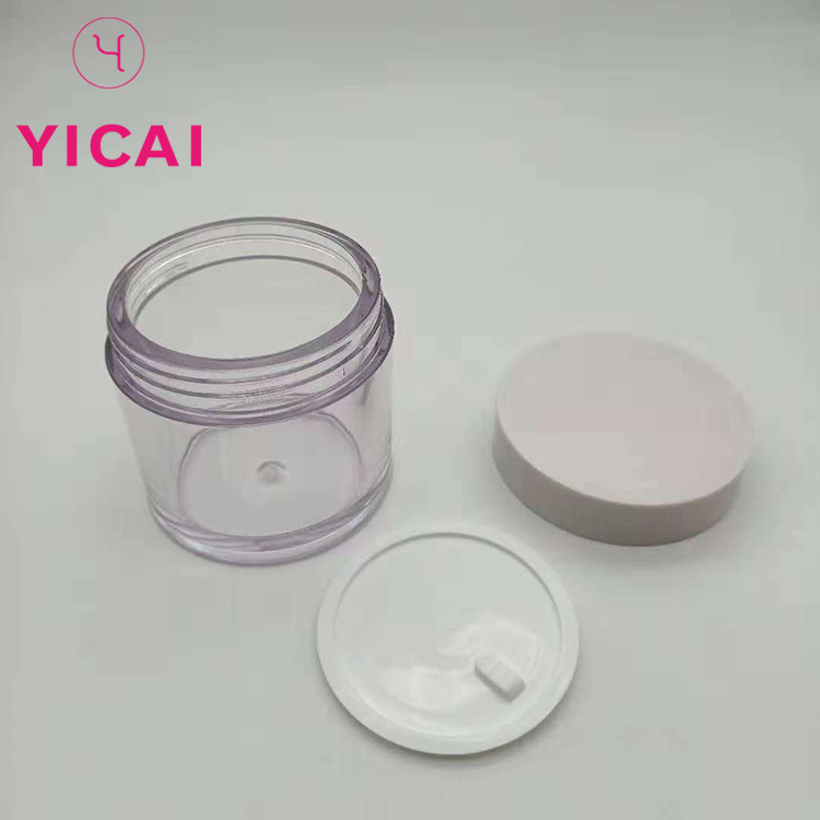 Wholesale Customized Clear 4oz Round Petg Cosmetic Dipping Powder Jar