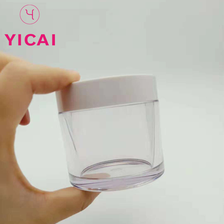 Wholesale Customized Clear 4oz Round Petg Cosmetic Dipping Powder Jar