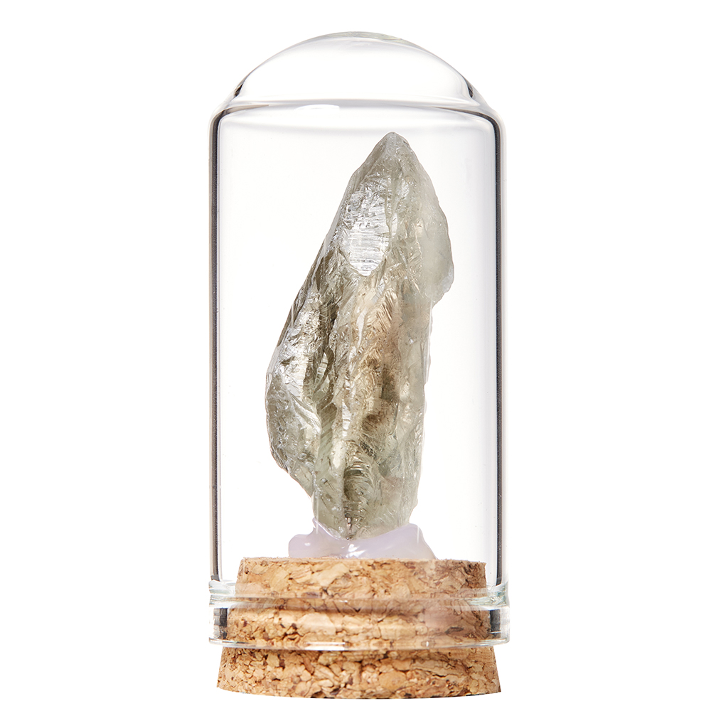 Wholesale Customized Clear Glass Wishing Bottle Wide Mouth Glass Storage Jar with Cork pendant energy wishing jar