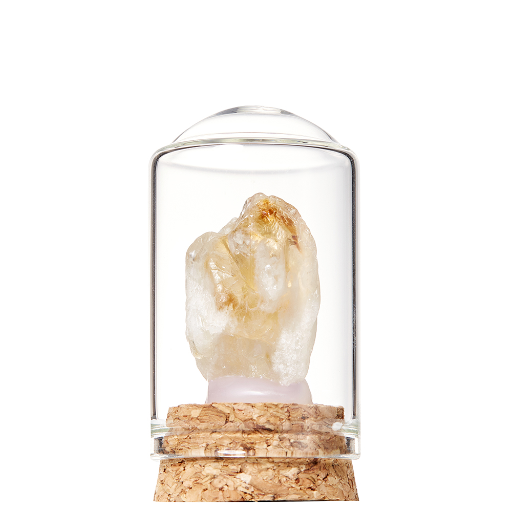 Wholesale Customized Clear Glass Wishing Bottle Wide Mouth Glass Storage Jar with Cork pendant energy wishing jar