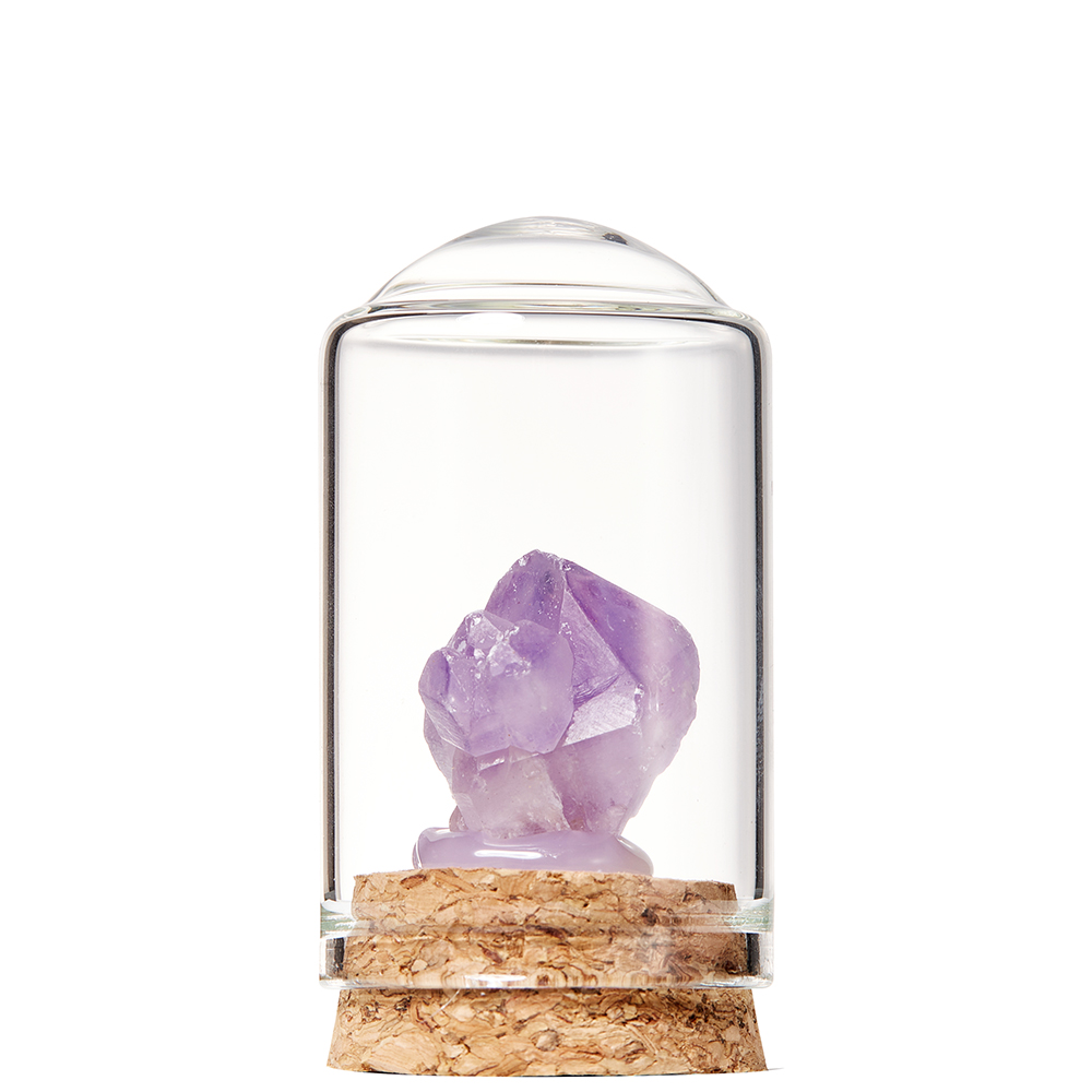 Wholesale Customized Clear Glass Wishing Bottle Wide Mouth Glass Storage Jar with Cork pendant energy wishing jar